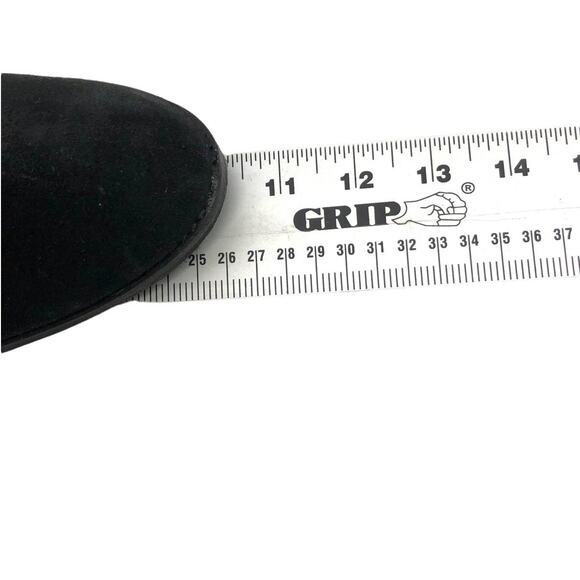 Diba True Silver Studded Black Vio Lyn Suede Block Heel Ankle Boots 8.5 Women's - Picture 10 of 12